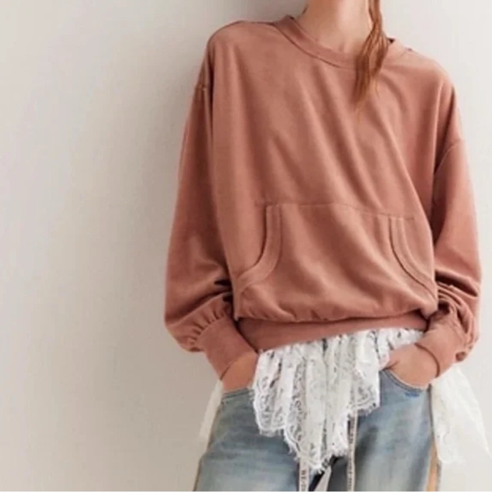 🌼 3 for $60 🌼 FREE PEOPLE ☕️ WE THE FREE PRESTON VELOUR PULLOVER